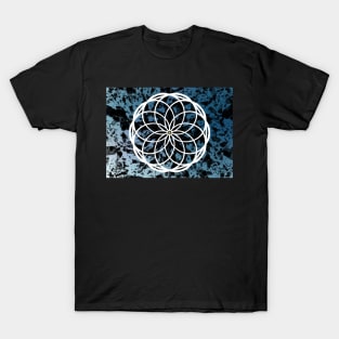 Midnight Mandala with Yellow Center T-Shirt